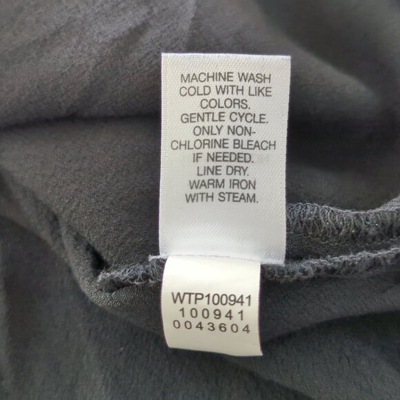 J. Jill long sleeve top Rayon Peplum Black pullover side slits‎ size L - Picture 8 of 14